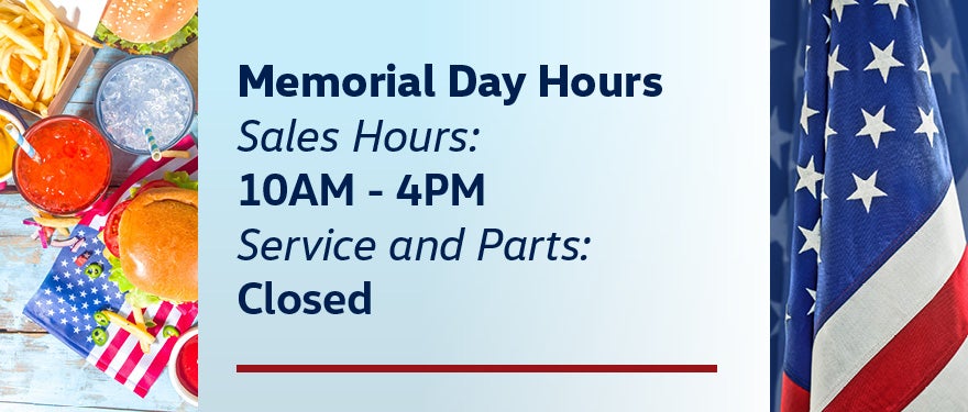 Memorial Day Hours